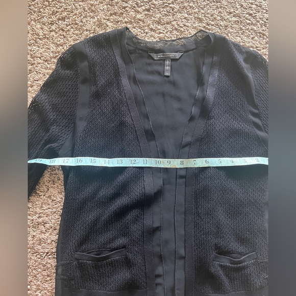 BCBG MaxAzria Medium Black Cardigan Sweater EUC - Picture 5 of 11